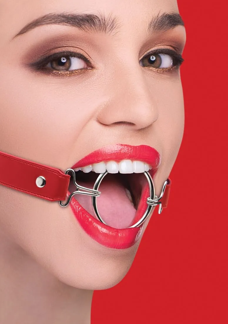 кляп-кольцо ring gag xl, красный в 