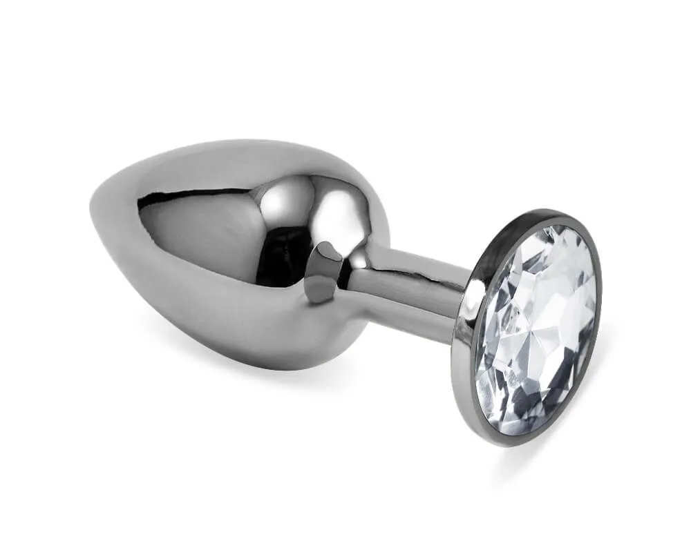 Анальная пробка Lovetoy малая, с прозрачным камнем