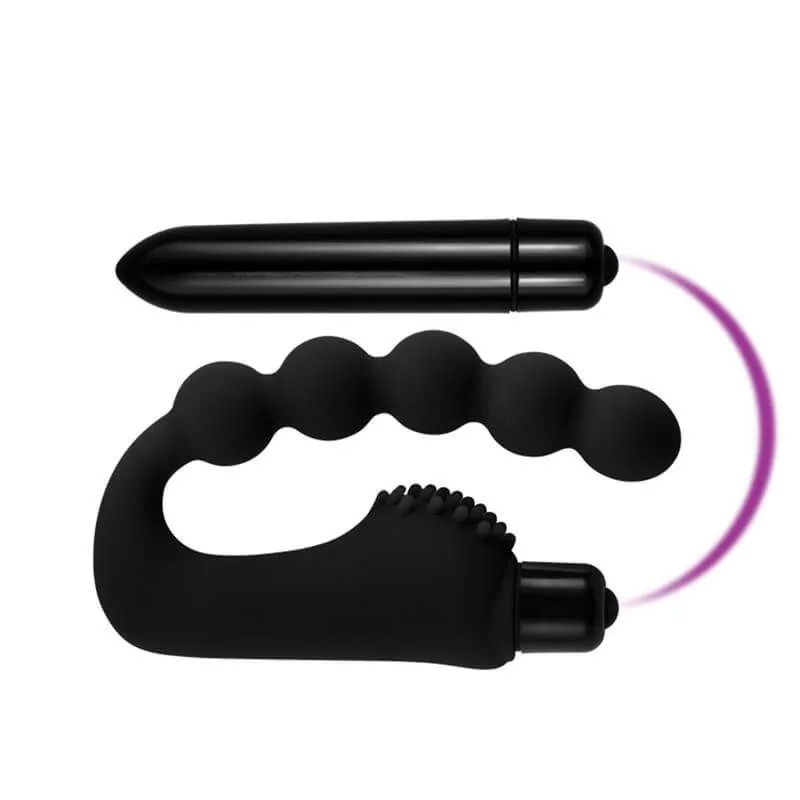 стимулятор простаты lovetoy silicone power beads, с вибрацией в 