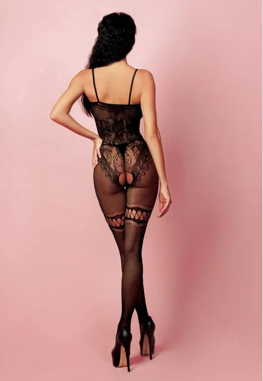 Эротическое кетсьюит (боди-комбинезон) valencia xl/xxl черный в 