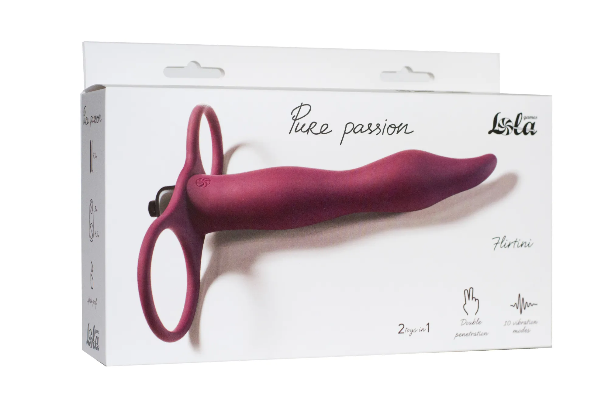 Вибронасадка для двойного проникновения Pure Passion Flirtini Wine red 1204-02lola