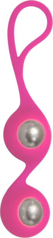 вагинальные шарики juicy toyz melody silver розовые в 