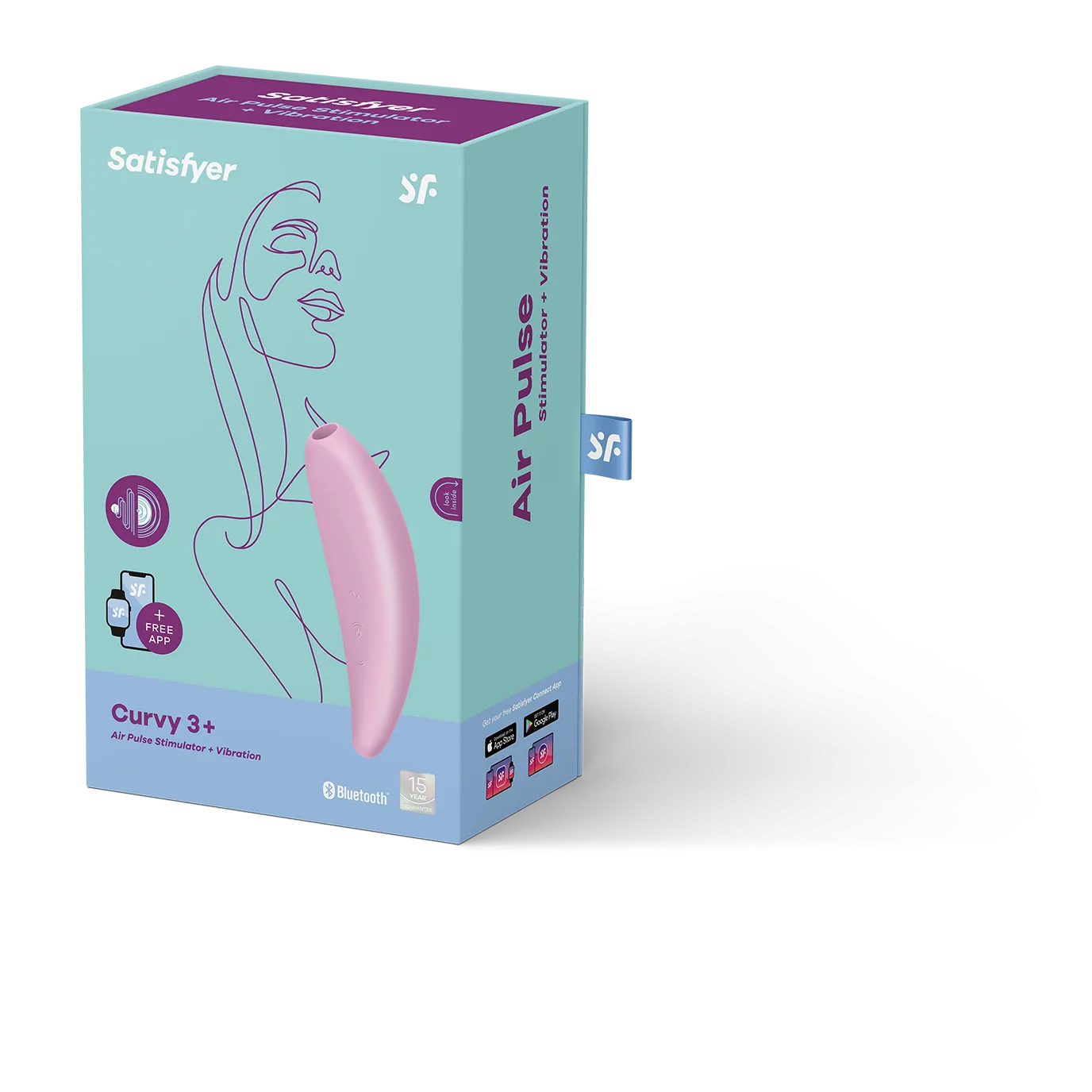 вакуумный массажер с вибрацией satisfyer curvy 3 plus 001890sa в 