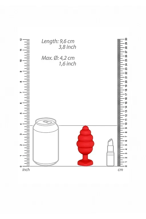 анальная пробка extra large ribbed diamond heart plug в 