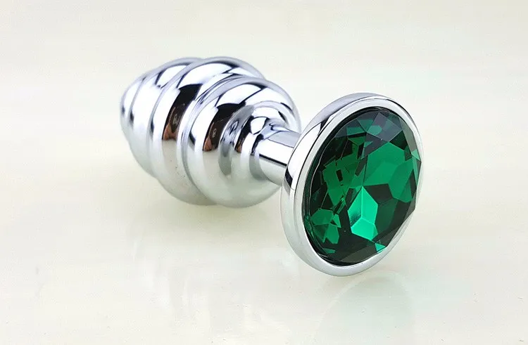 Пробка металл 8х3,5см фигурная зеленый страз 47144-2MM