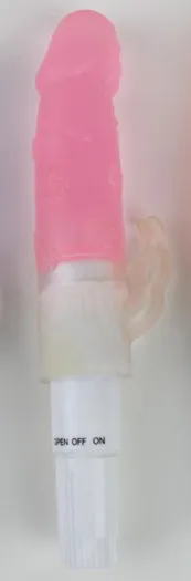 Мини вибростимулятор с усиком розовый  47013-MM