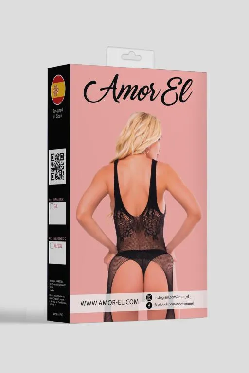 Эротическое кетсьюит (боди-комбинезон) blanca s/l черный в 