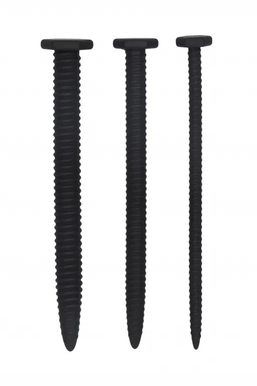набор из трех стимуляторов уретры (струн) silicone screw plug set в 