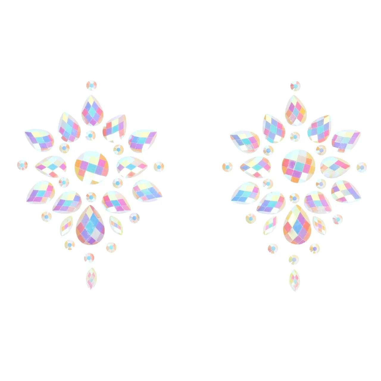 декоративное украшение (камни) на клеевой основе body jewelry stickers - nipples - glow in the dark в 