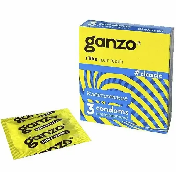 презервативы ganzo classic 3шт. латексные мужские гладкие в 
