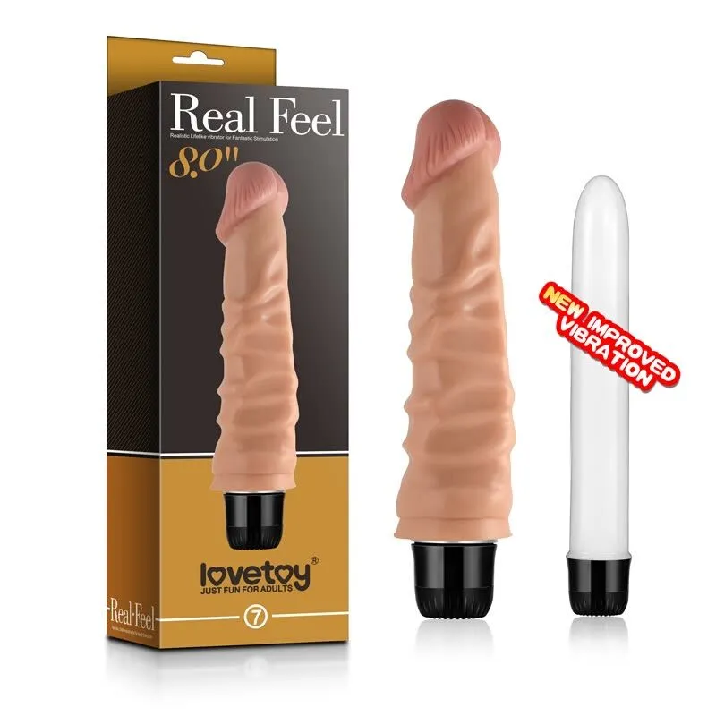 вибратор lovetoy real feel cyberskin, телесный в 