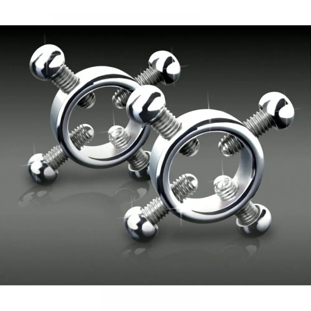 зажимы pipedream metal worx adjustable nipple clamps, металлические в 