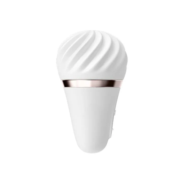 мини вибромассажер little wand - белый с серебряным в 