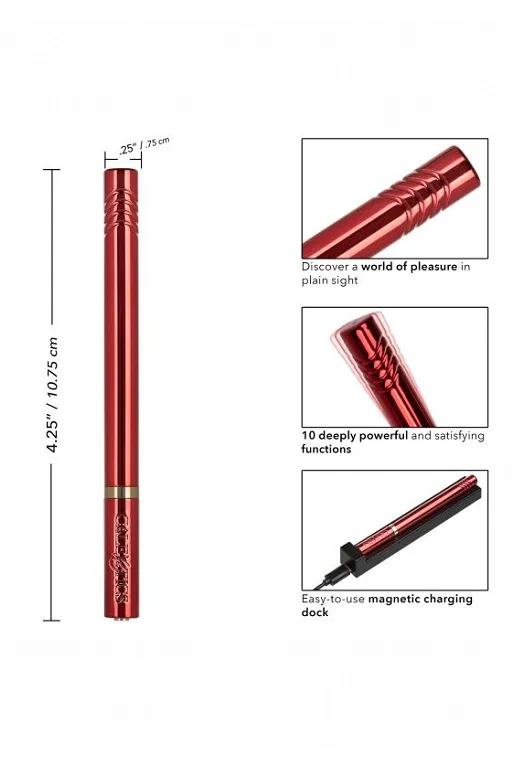 ультратонкий вибромассажер hidden pleasures красный в 