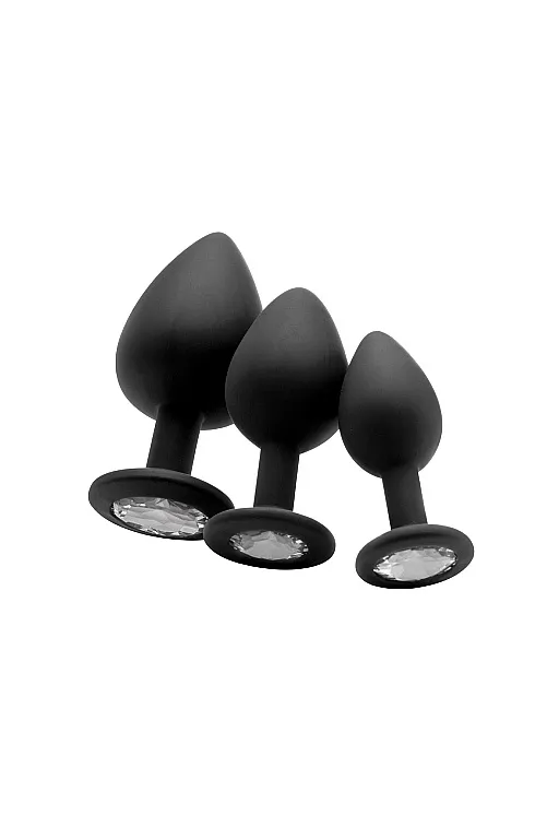 анальная пробка с кристаллом diamond butt plug (large) в 