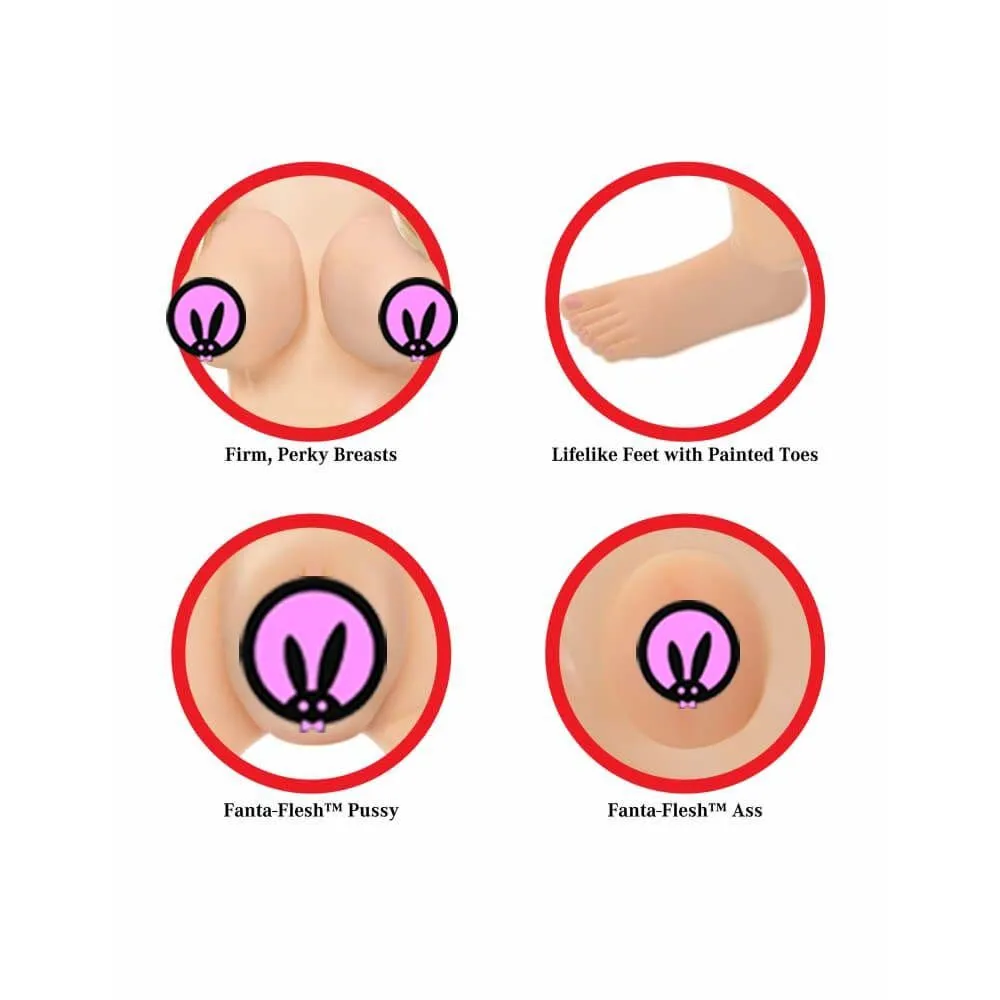 кукла pipedream kneeling nikki doggie style, телесная в 