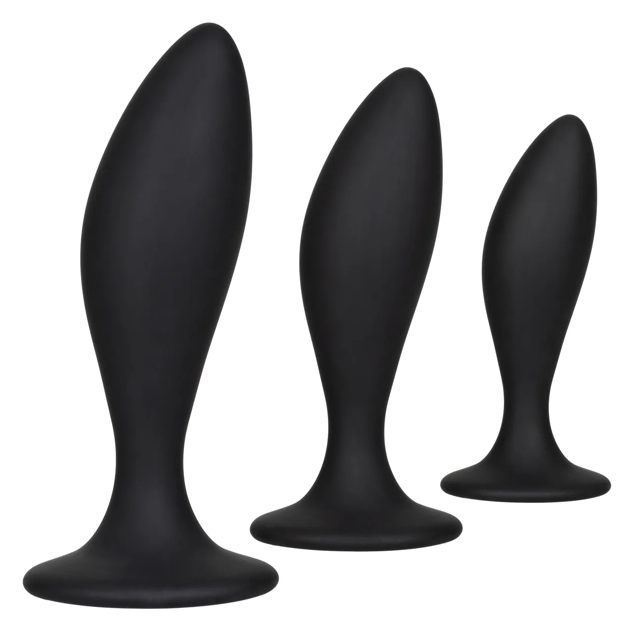 набор из трех анальных пробок silicone curve anal kit в 