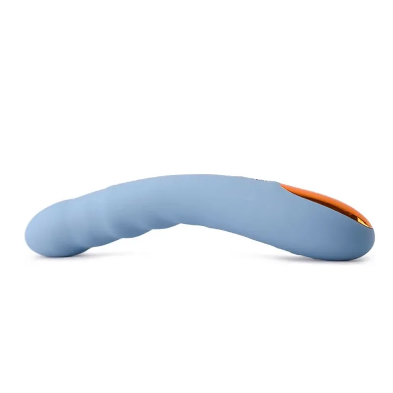 интерактивный вибромассажер с возвратно-поступательными движениями svakom ava neo, синий в 