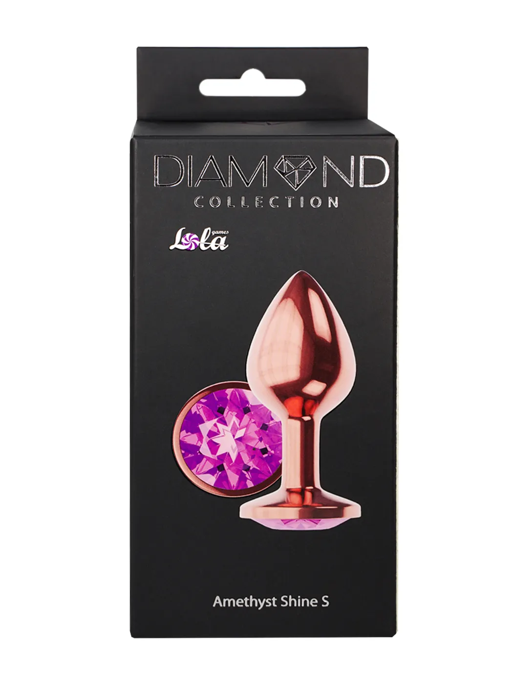 анальная пробка diamond amethyst shine s розовое золото 4025-01lola в 