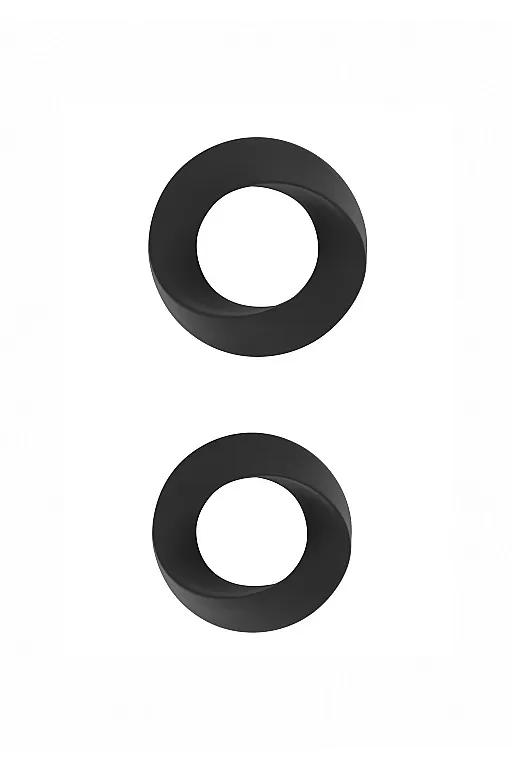 набор из двух колец no.24 - mobius cockring set - black в 