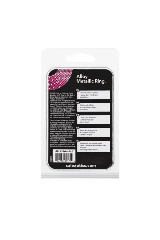 эрекционное кольцо среднего размера alloy metallic ring medium в 