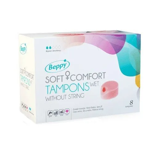 тампон beppy wet с лактогелем, 8 шт в 