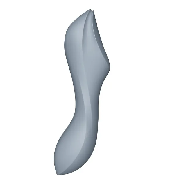 двухсторонний стимулятор с вибрацией и вакуумно-волновым эффектом curvy trinity 3 (bluegrey) (eu+wor в 