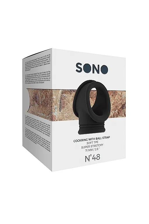 эрекционное кольцо для пениса и мошонки no48 - cockring with ball strap в 