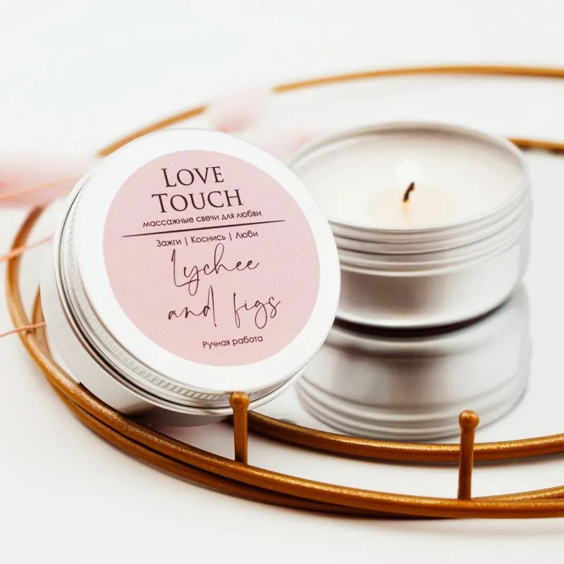 свеча массажная love touch личи и инжир, 50 мл в 