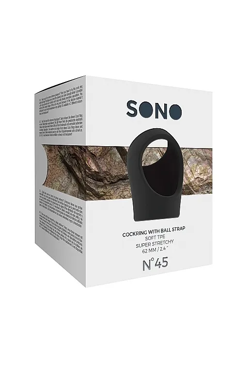 эрекционное кольцо для пениса и мошонки no45 - cockring with ball strap в 