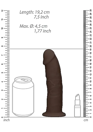 фаллоимитатор без мошонки silicone dildo without balls - 19,2 см. в 