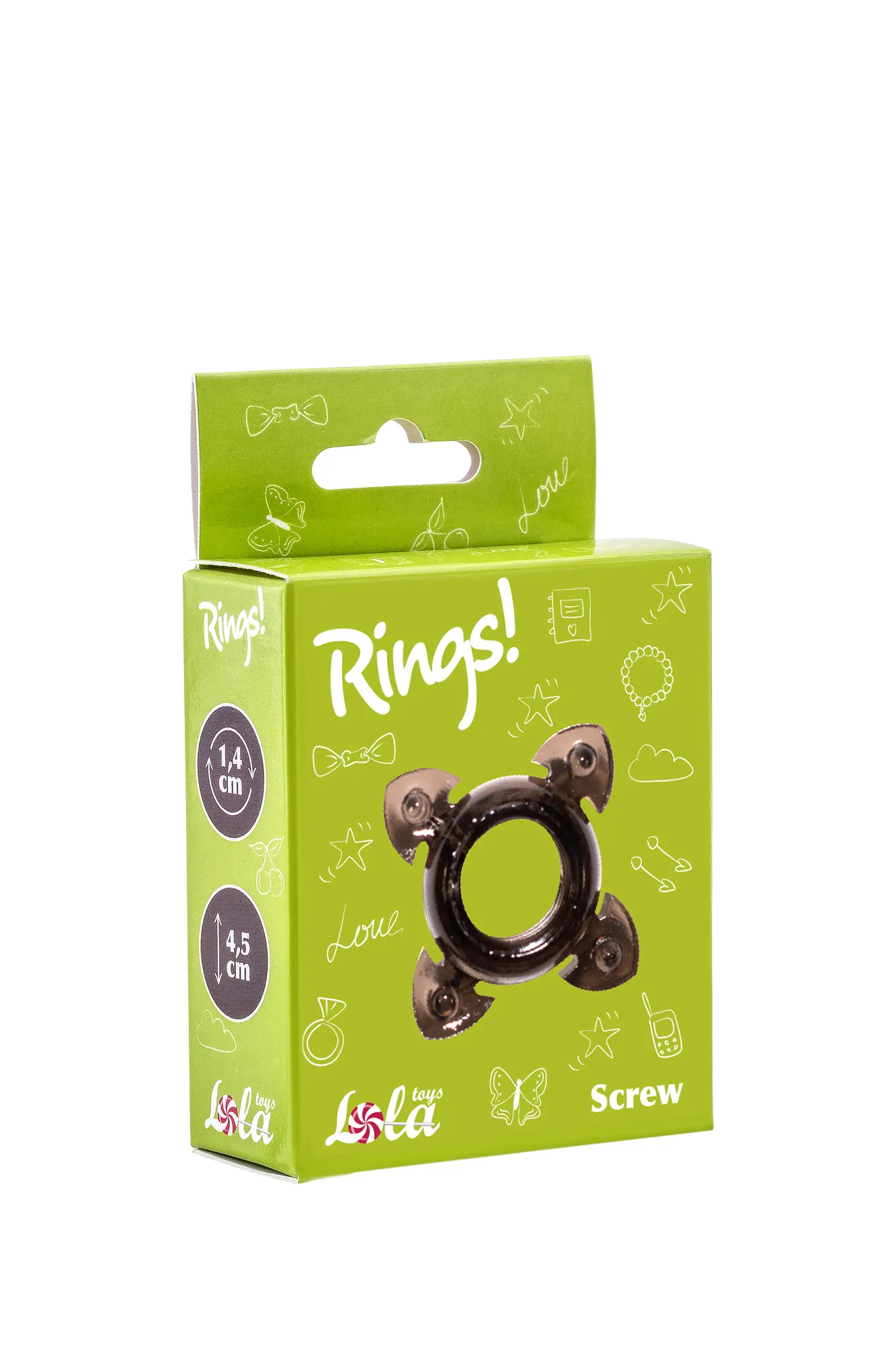 эрекционное кольцо rings screw black 0112-41lola в 