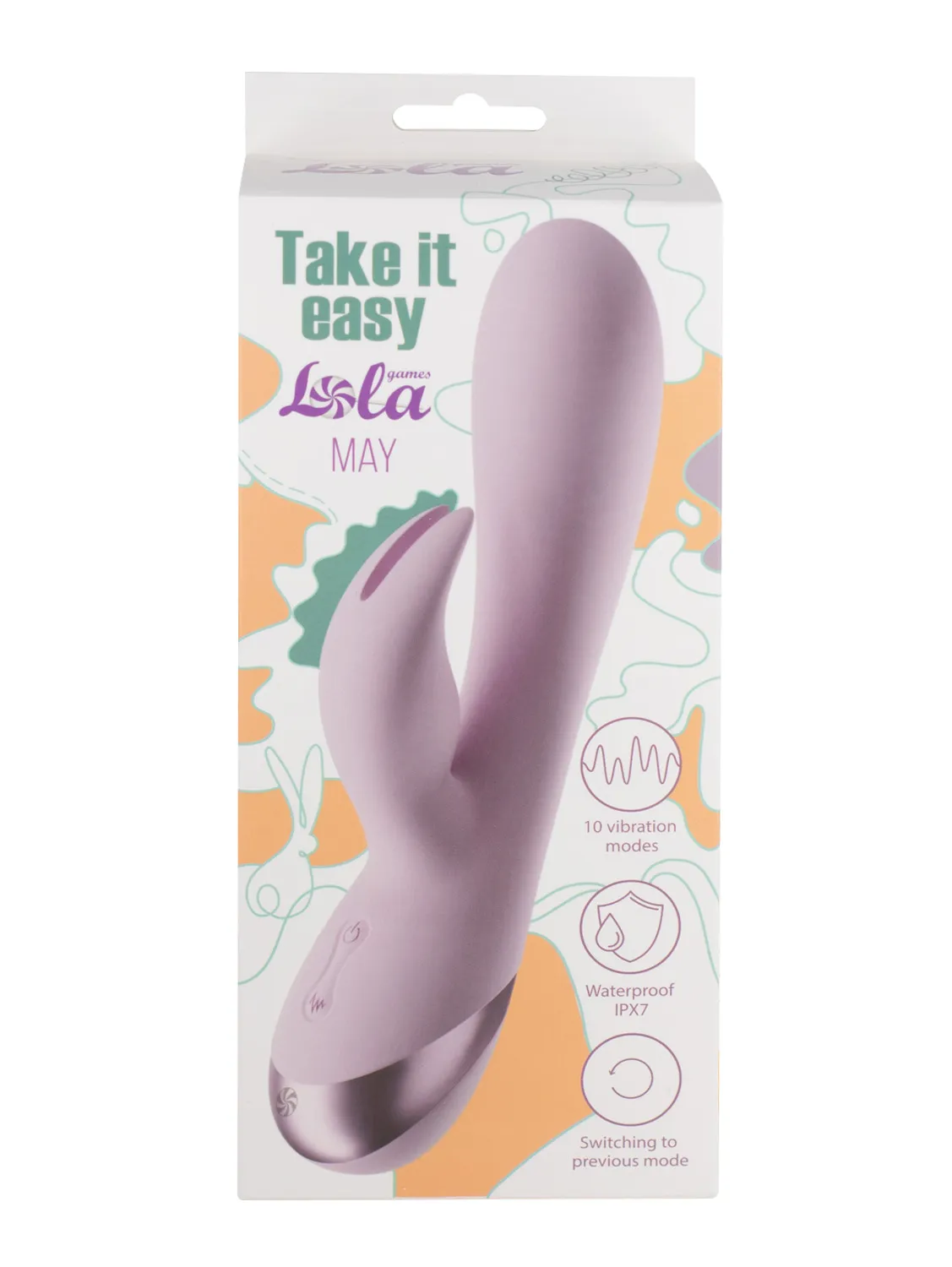 перезаряжаемый вибратор take it easy may 9027-01lola в 
