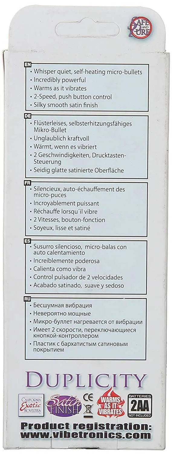 вибропули california exotic novelties body & soul duplicity, фиолетовые в 