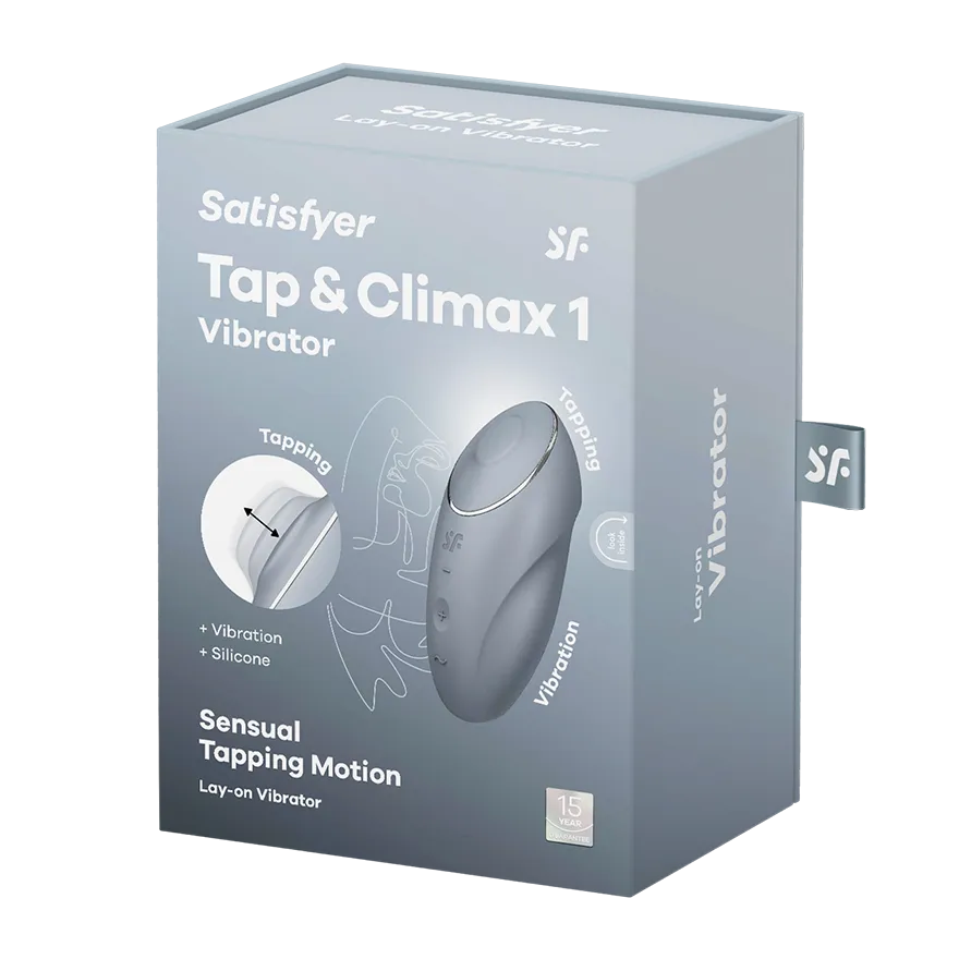 пульсирующий массажер satisfyer tap&climax 1 gray-blue 046020sa в 