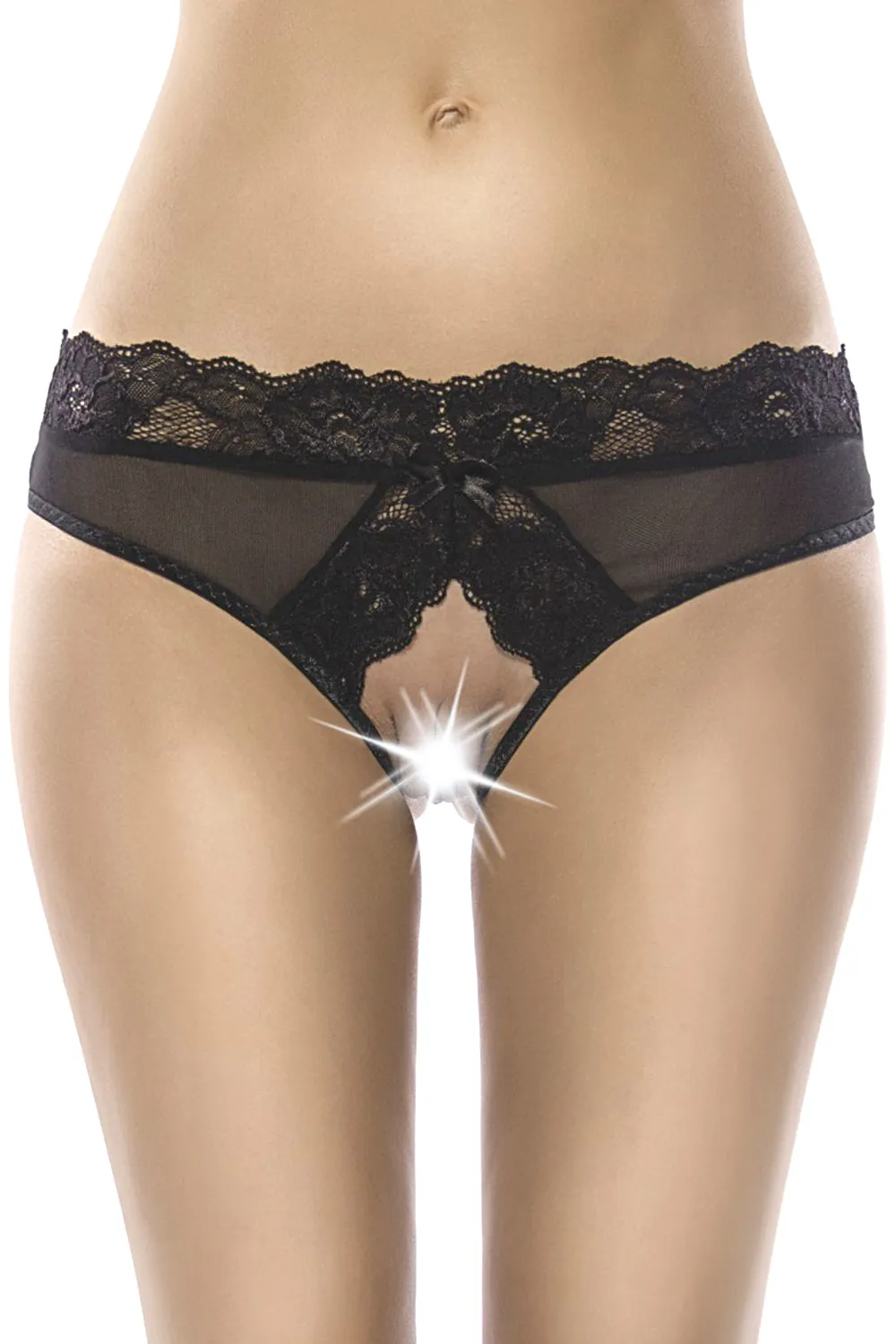 Эротическое трусики кружевные чёрные, 50-52 в 
