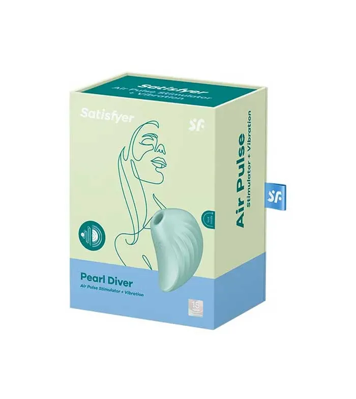 вакуумный массажер satisfyer pearl diver mint 037233sa в 