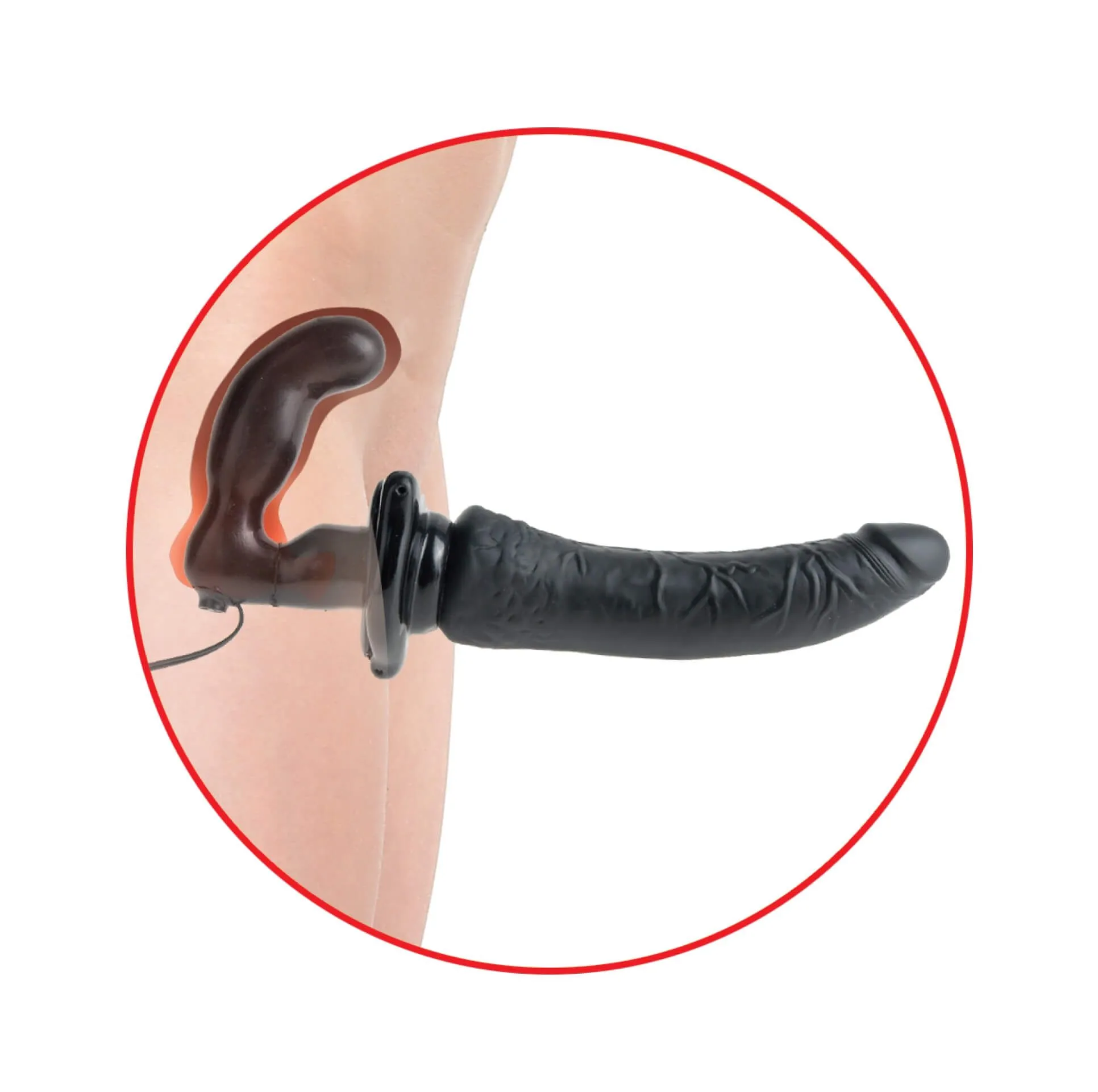 страпон pipedream deluxe vibrating penetrix strap-on, черный в 