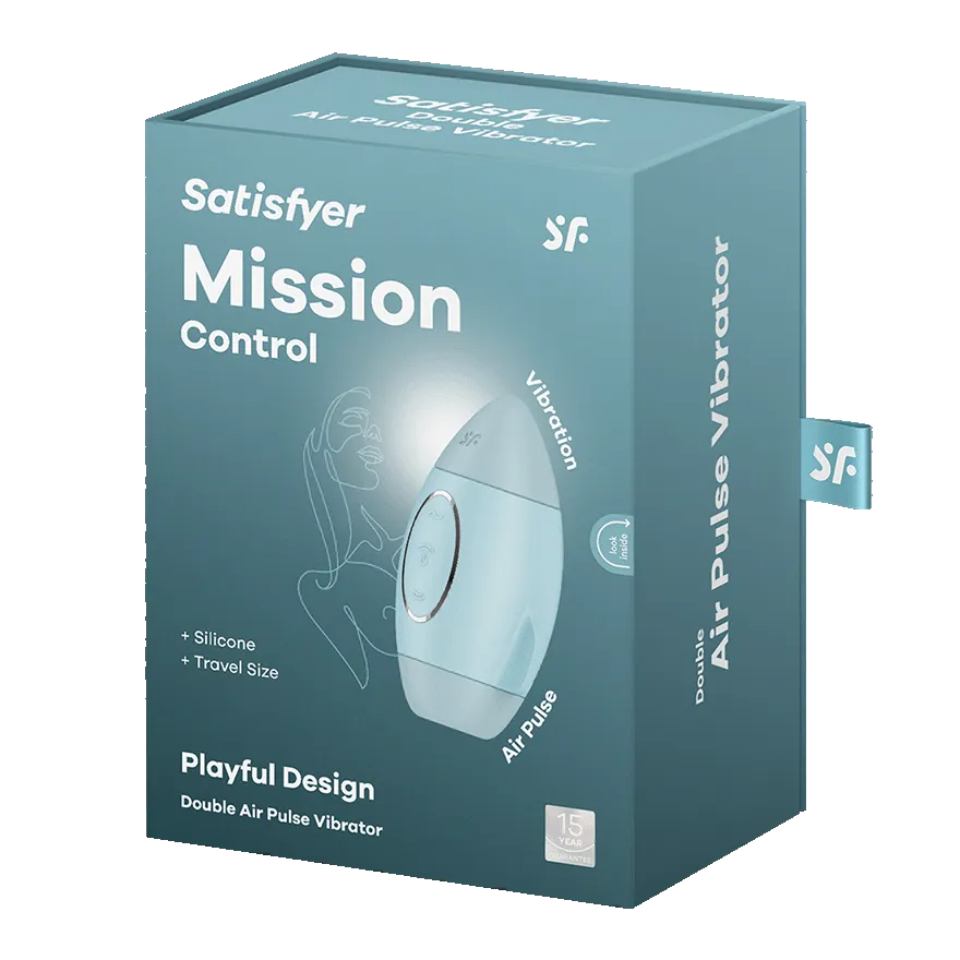 Вакуумный массажер Satisfyer Mission Control light blue 060071SA