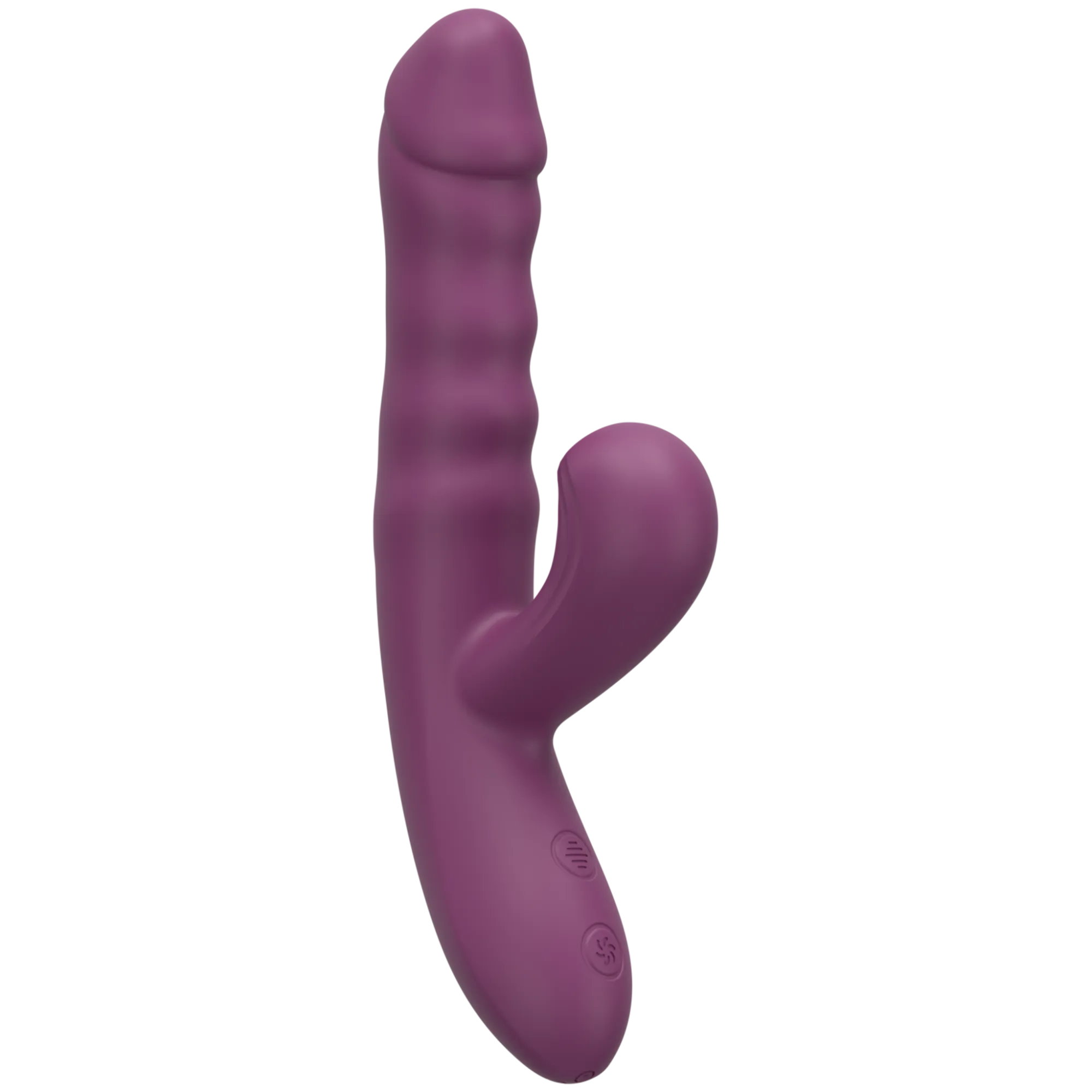 силиконовый вибратор с эффектом фрикций purple sw3028 в 