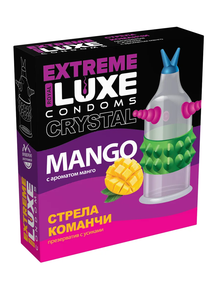 презервативы luxe, extreme, «стрела команчи», манго, 18 см, 5,2 см, 1 шт. в 
