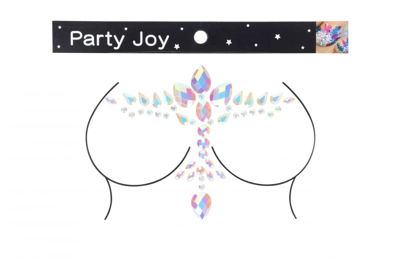 декоративное украшение (камни) на клеевой основе body jewelry stickers - chest - glow in the dark - в 