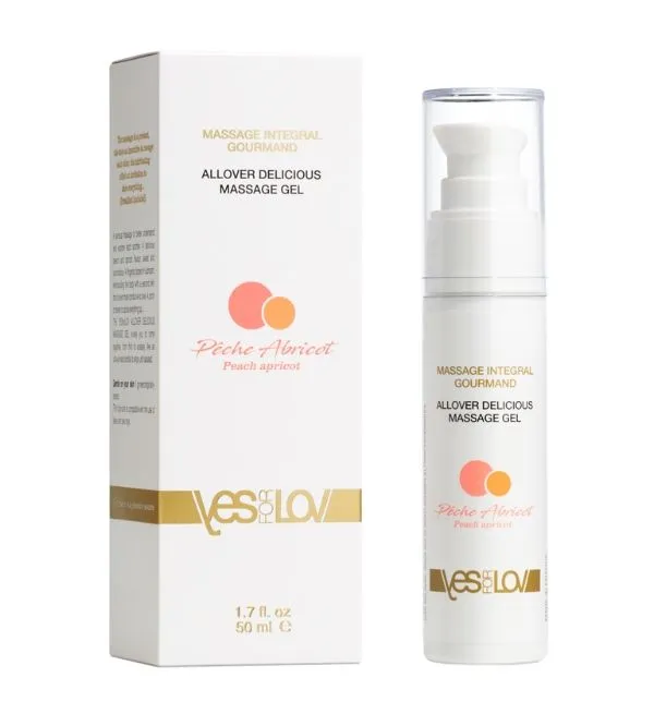 лубрикант yes-for-lov allover delicious gel, персик и абрикос, 50 мл в 