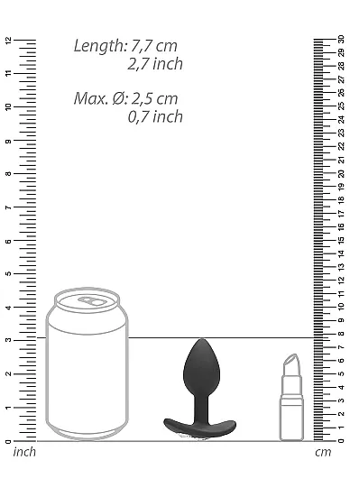 анальная пробка с кристаллом diamond butt plug with handle в 