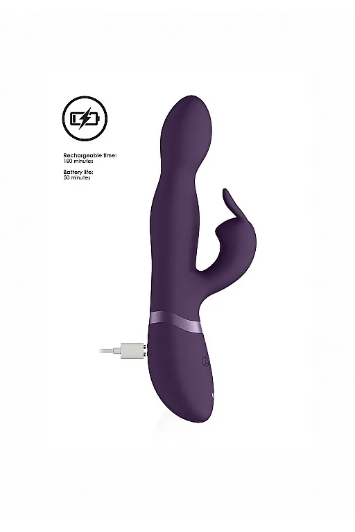 вибромассажер-кролик niva с ротацией 360 градусов и с функцией "мгновенный оргазм" в 