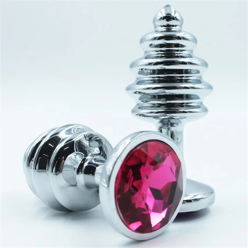 анальная пробка фигурная с красным стразом 7,3 х 2,9 см 47148-mm в 