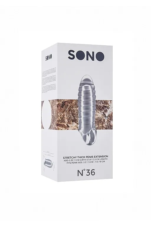 увеличивающая насадка на пенис закрытого типа no.36 - stretchy thick penis extension в 