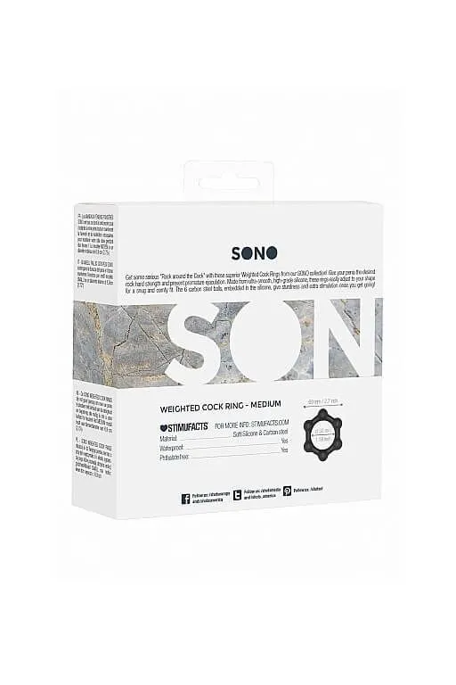 кольцо эрекционное weighted cock ring 69 мм, medium в 