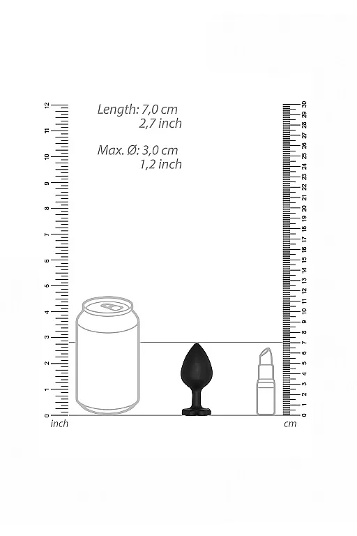 анальная пробка с кристаллом regular lucky diamond butt plug в 