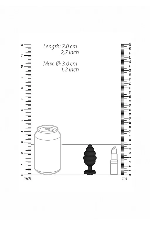 анальная пробка regular ribbed diamond heart plug в 